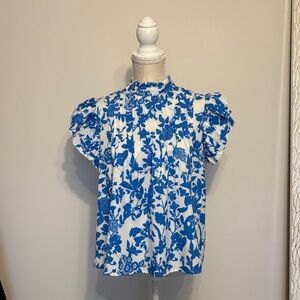Blue Floral Top